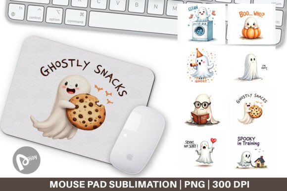 Add a Dash of Spooky Charm to Your Desk With a Cute Ghost Mouse Pad