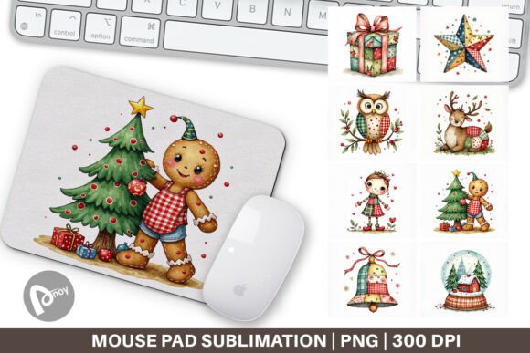 Christmas Patchwork Mouse Pad: Festive Design Meets Daily Function