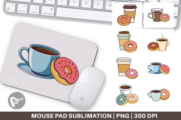 Coffee Donut Mouse Pad Design for Work & Play