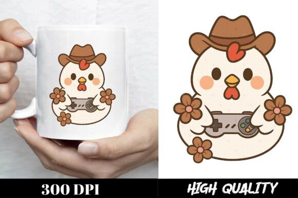 Cute Chicken Gamer Holiday Sublimation: A Festive Mashup