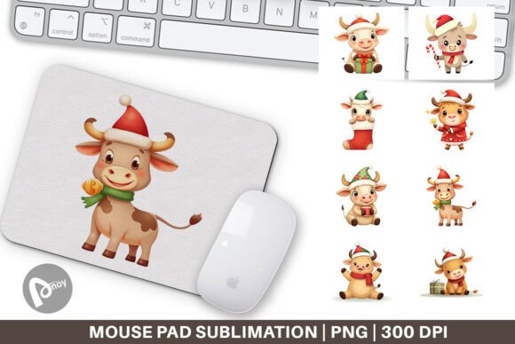 Elevate Your Desktop: How a Festive Highland Calf Sublimation Mouse Pad Blends Style and Productivity