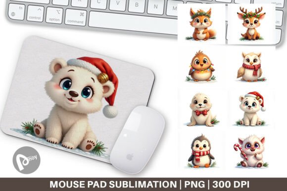 Elevate Your Workspace with the Whimsical Critter Mouse Pad PNG for Sublimation