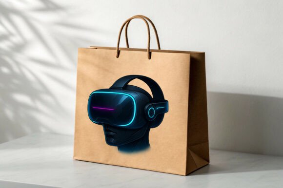 Futuristic Black VR Headset: Redefining Immersive Digital Experiences with Neon Accents
