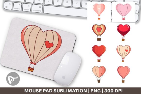 How a Mouse Pad Heart Hot Air Balloon Sublimation Design Elevates Your Desktop, Creativity, and Daily Workflow