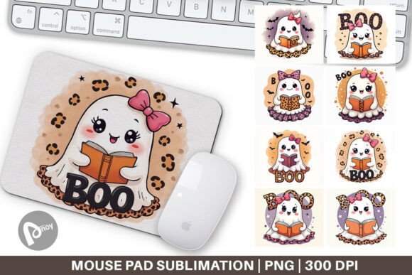 Leopard Ghost Mouse Pad PNG for Creative Desk Styling