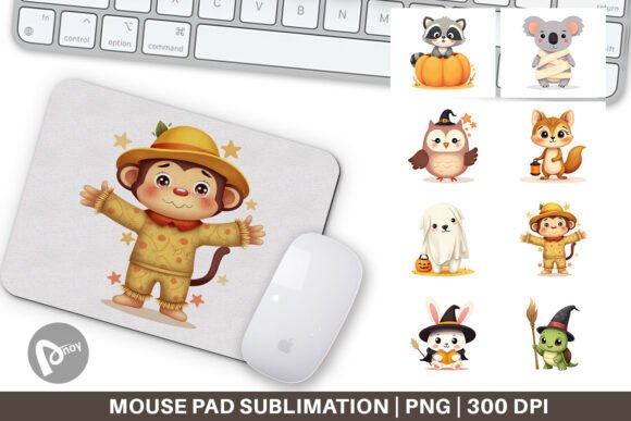 Mouse Pad Cute Halloween Animals: Creative Desk Upgrade