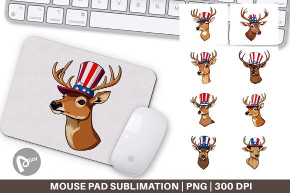 Mouse Pad Deer Patriotic: A Functional Desk Accessory with Distinctive Style