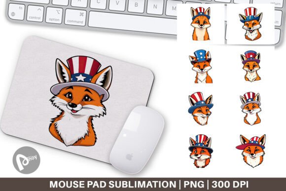 Mouse Pad Fox Patriotic: Style & Function