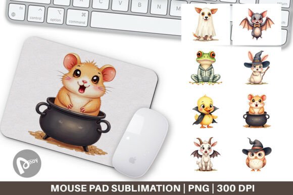 Mouse Pad Halloween Animals: Enhance Your Desk with Seasonal Sublimation Designs