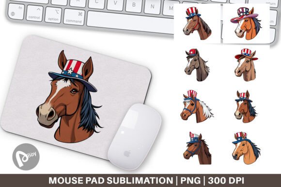 Mouse Pad Horse Patriotic – A Unique Desk Accessory for Style and Function