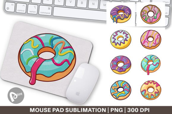 Mouse Pad Icing Drizzled Donut