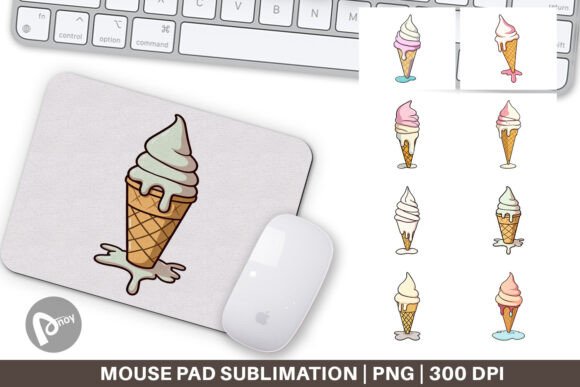 Mouse Pad Melty Ice Cream for Bold Branding