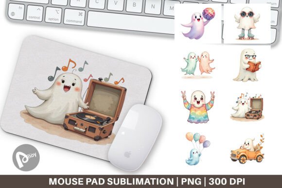 Mouse Pad Pastel Ghost Vibes