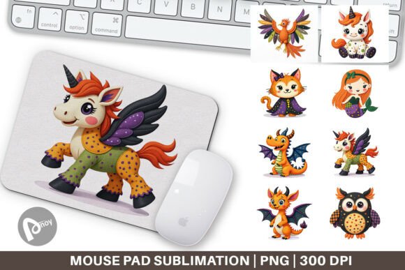 Mouse Pad Patchwork Magical Creatures: A Creative Addition to Your Workspace