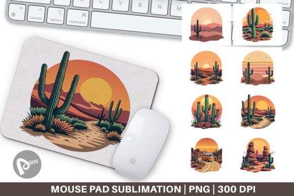 Mouse Pad Retro Desert Vibes