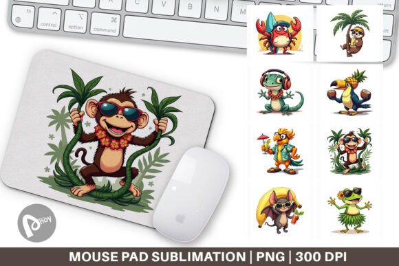 Mouse Pad Retro Tropic Quirks: A Fresh Take on Your Daily Desktop