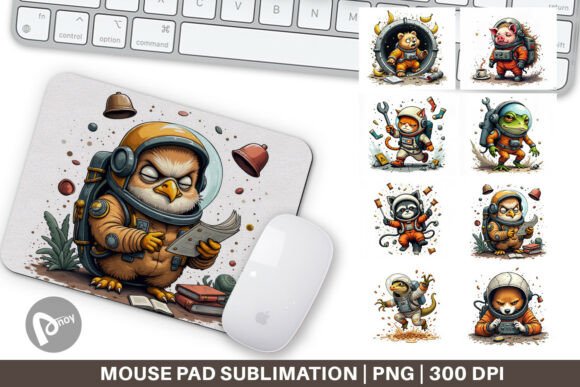 Mouse Pad Space Chaos Critter: Creative Desk Upgrade