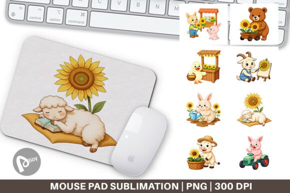 Mouse Pad Sunflower Farm Friends