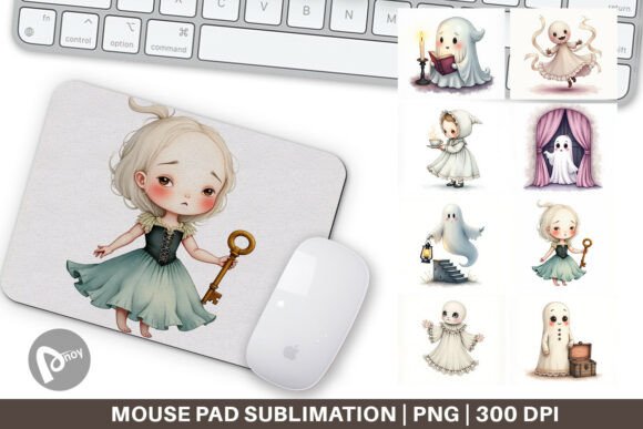 Mouse Pad Victorian Dollhouse Ghosts