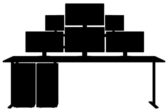 Multiple Computer Monitors on a Desk