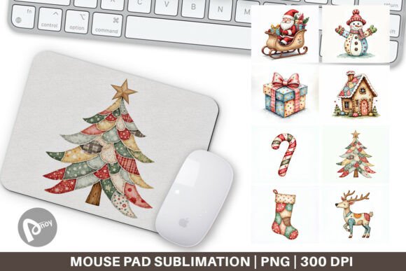 Patchwork Christmas Mouse Pad: A Festive Upgrade for Your Daily Workspace