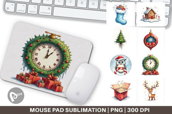 Surreal Christmas Mouse Pad Art: Transform Your Workspace with Festive Creativity