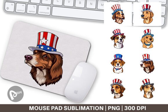 The Mouse Pad Dog Patriotic Design: Merging Desktop Functionality with National Pride