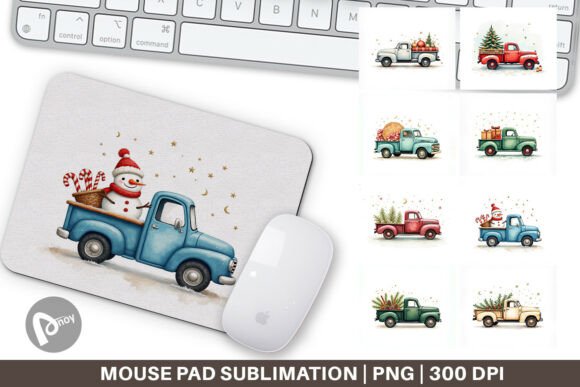 Vintage Truck Xmas Mouse Pad: A Nostalgic Desk Accessory with Practical Appeal