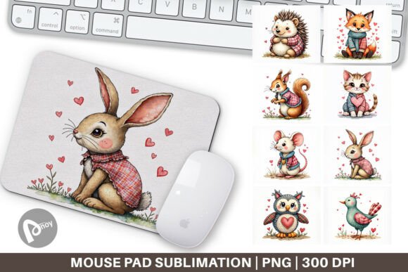 Whimsical Pet Patchwork Mouse Pad: A Creative Desk Companion for Work and Play