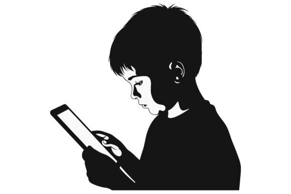 Young Boy Engrossed in Tablet Screen: A Versatile Visual for Modern Storytelling